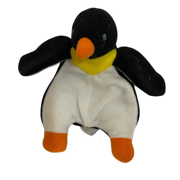 Vintage 1996 Ty Beanie Baby Waddle Penguin %"Black White Plush Toy - Picture 3 of 4